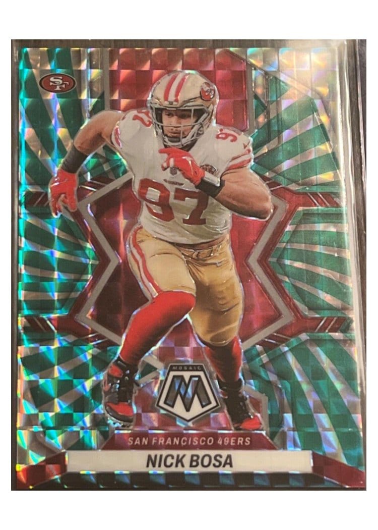 2022 Panini Mosaic Base Set Nick Bosa #180 card