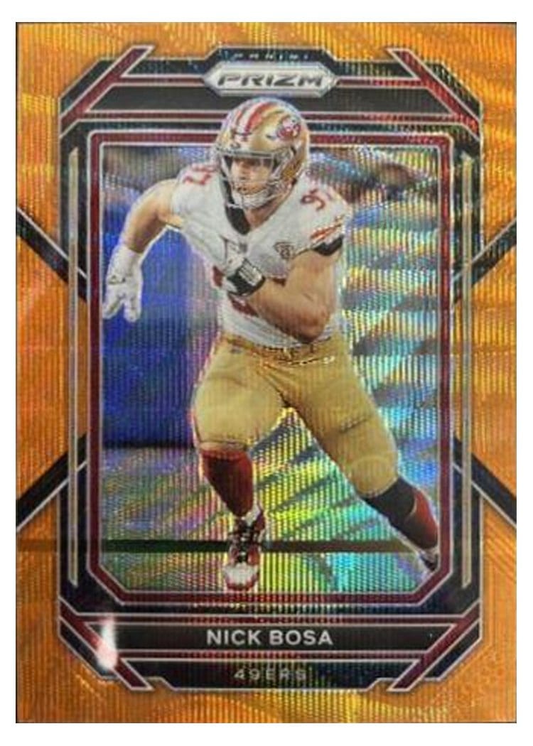 2022 Panini Prizm Base Set Nick Bosa Orange Wave #269 card