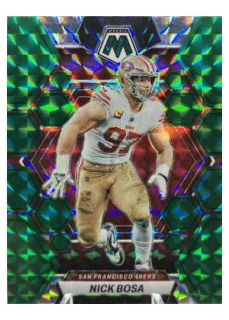 2023 Panini Mosaic Base Set Nick Bosa Green #216 card