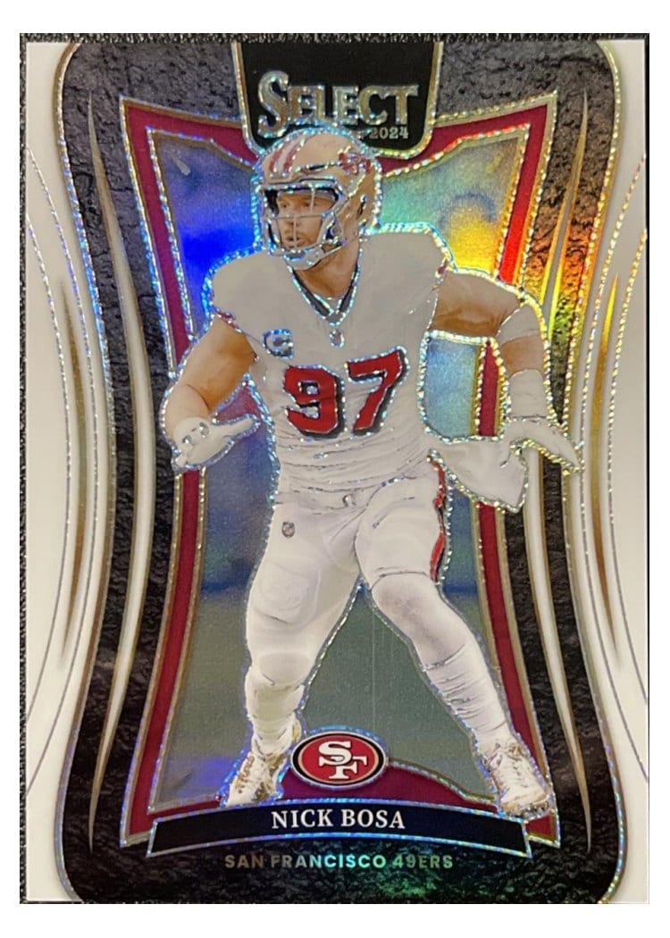 2024 Panini Select Base Set Nick Bosa White Prizm #367 card
