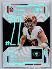 2025 Score Top 100 Nick Bosa #27 card