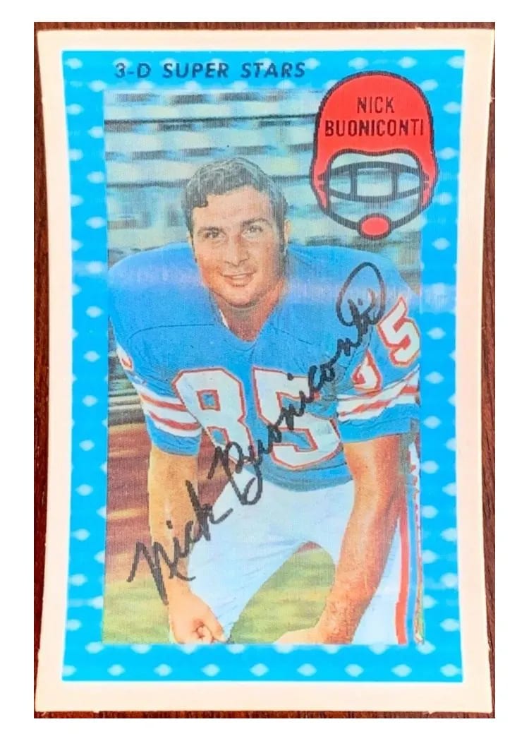 1971 Kellogg's Nick Buoniconti #41 card