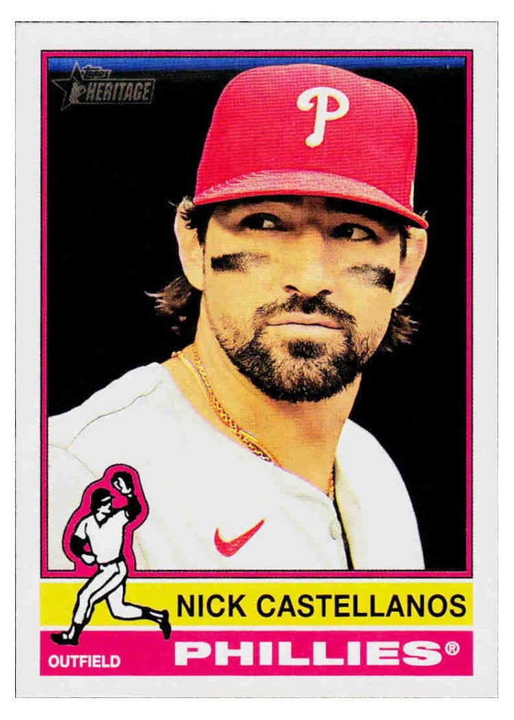 2025 Topps Heritage Base Set Nick Castellanos #315 card