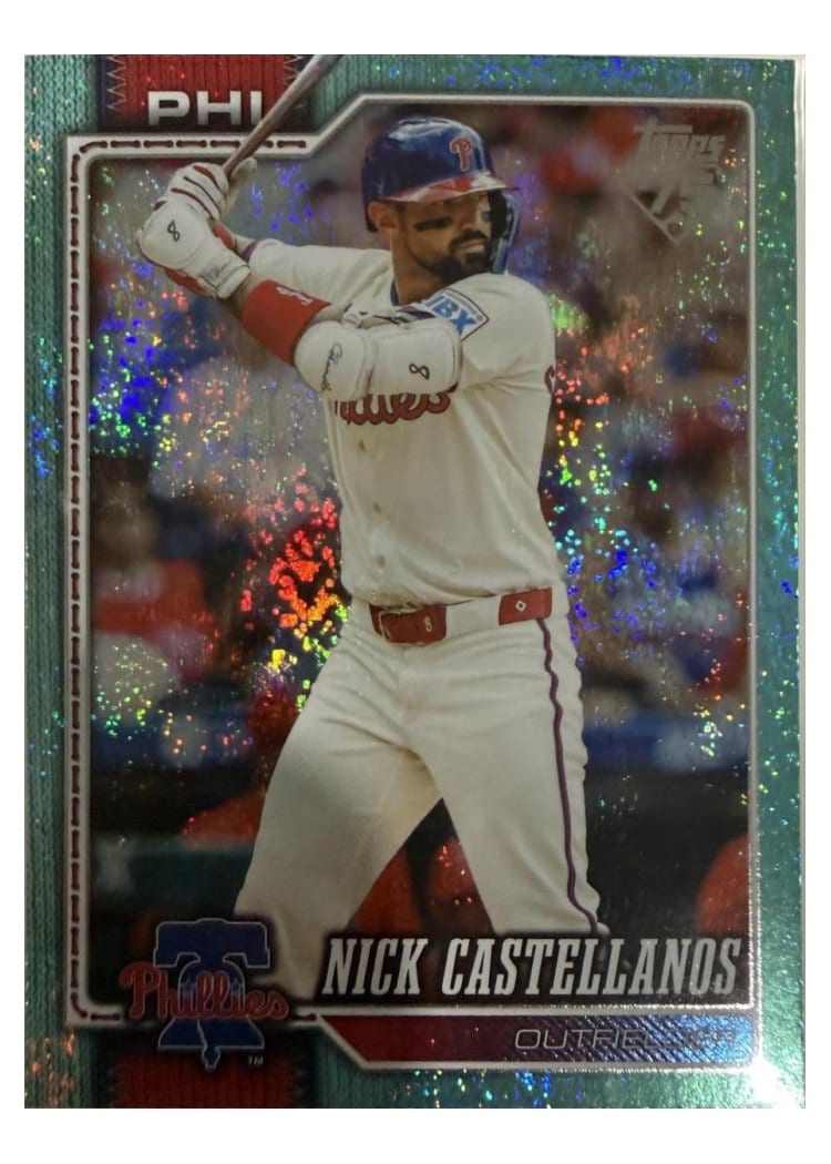 2026 Topps Base Set Nick Castellanos Aqua Holo #17 card