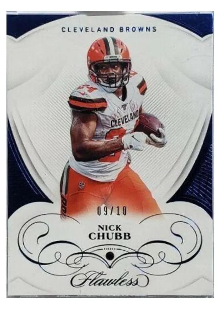 2019 Panini Flawless Base Ruby Nick Chubb #17 card