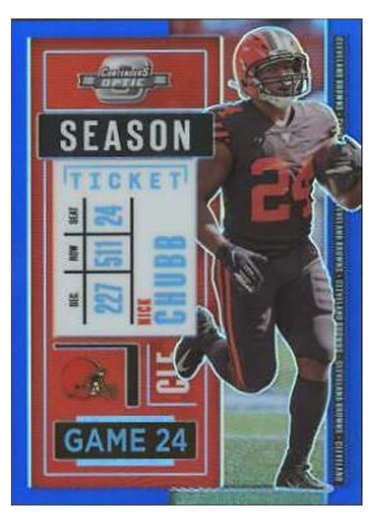 2020 Panini Contenders Optic Base Set Nick Chubb #15 card