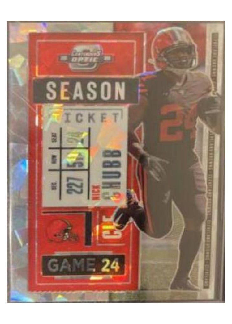 2020 Panini Contenders Optic Base Set Nick Chubb Cracked Ice #15 card