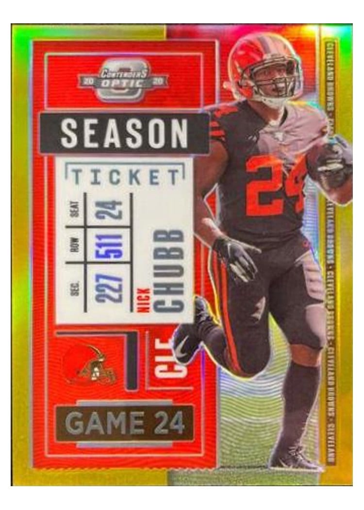 2020 Panini Contenders Optic Base Set Nick Chubb #15 card