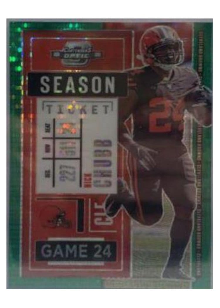 2020 Panini Contenders Optic Base Set Nick Chubb #15 card