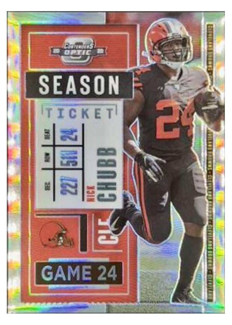 2020 Panini Contenders Optic Base Set Nick Chubb #15 card