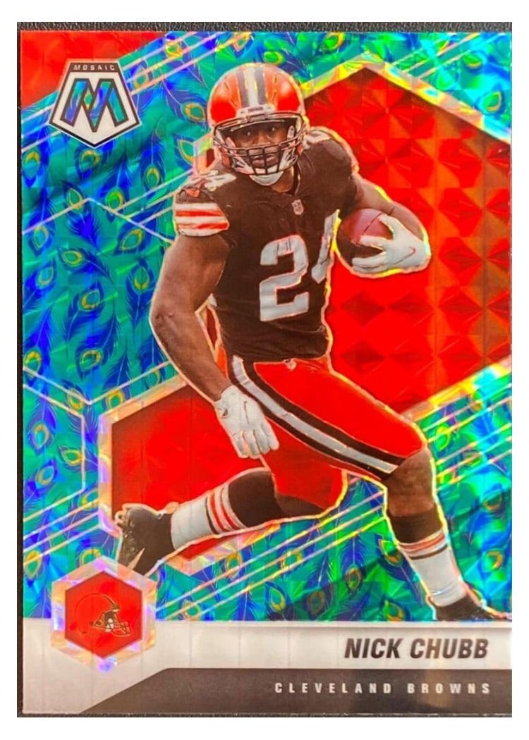 2021 Panini Mosaic Base Set Nick Chubb #53 card