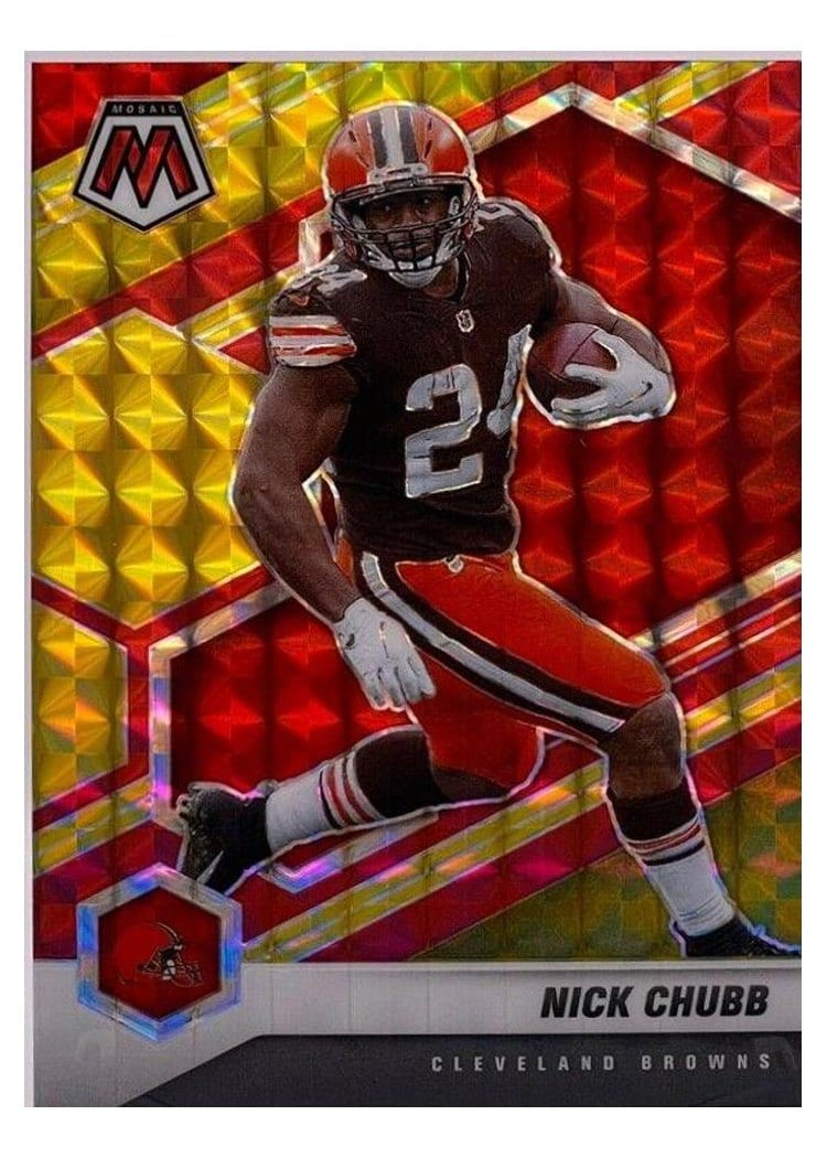 2021 Panini Mosaic Base Set Nick Chubb #53 card