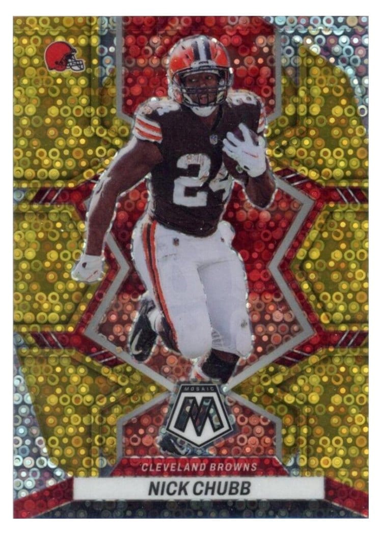 2022 Panini Mosaic Base Set Nick Chubb #47 card