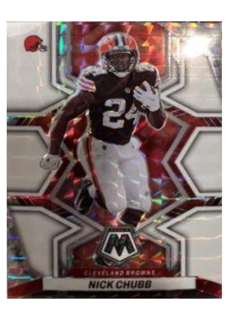 2022 Panini Mosaic Base Set Nick Chubb White #47 card