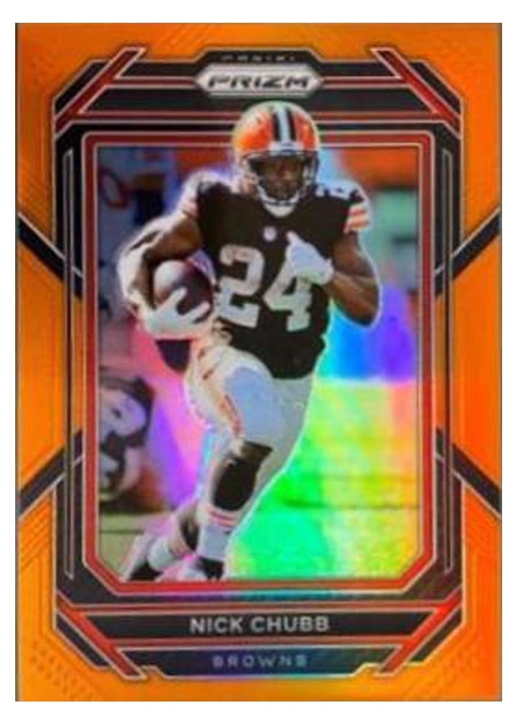 2022 Panini Prizm Base Set Nick Chubb Orange #67 card