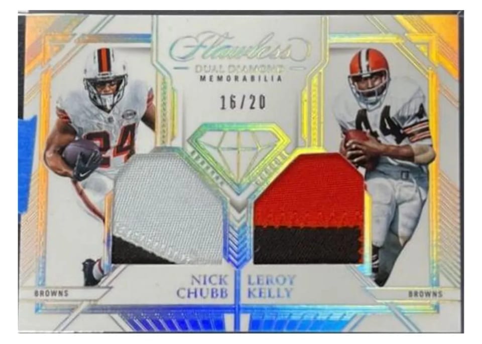 2023 Panini Flawless Patch Nick Chubb #8 card