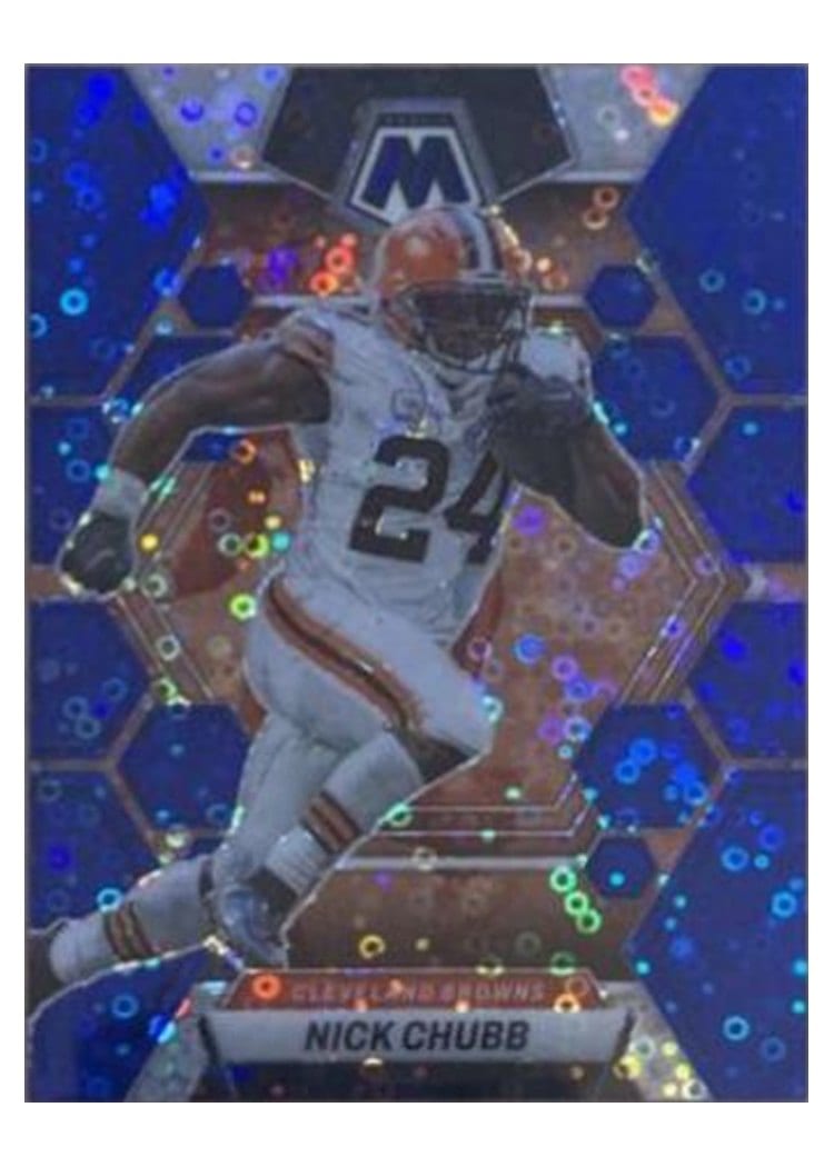 2023 Panini Mosaic Base Set Nick Chubb No Huddle Blue #49 card