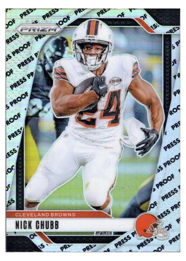 2024 Panini Prizm Base Set Nick Chubb Press Proof #65 card