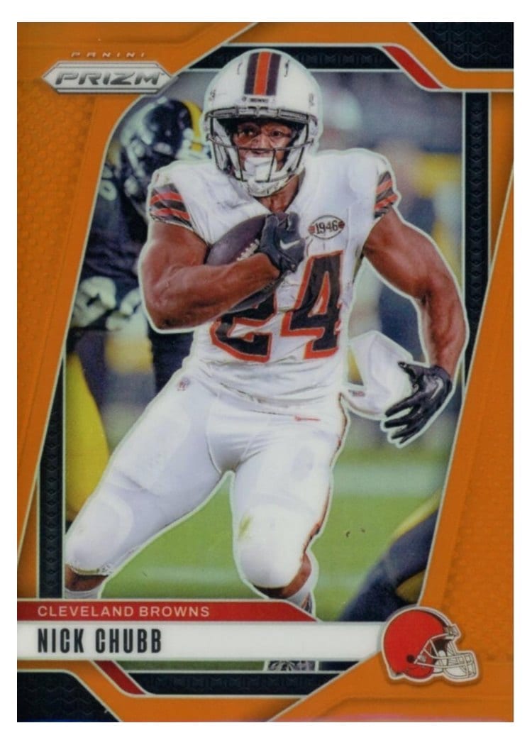 2024 Panini Prizm Base Set Nick Chubb Orange #65 card