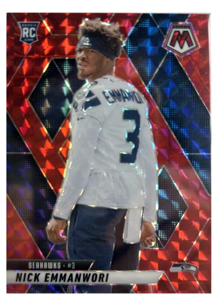 2025 Panini Mosaic Base Set Nick Emmanwori Red Sparkle #321 card