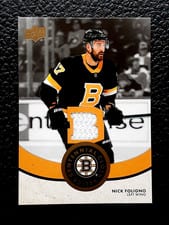 2023-24 Upper Deck Boston Bruins Centennial Centennial Cloth Relics Nick Foligno #CCR-NF card