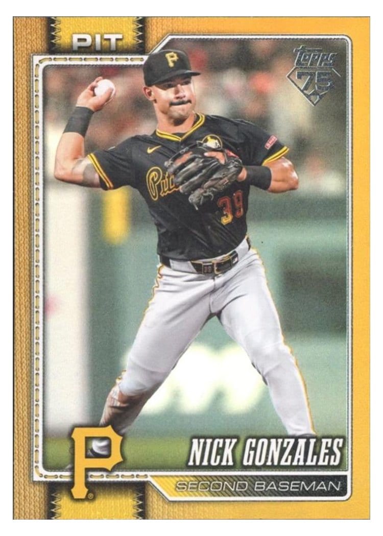 2026 Topps Base Set Nick Gonzales Gold Sandglitter #119 card