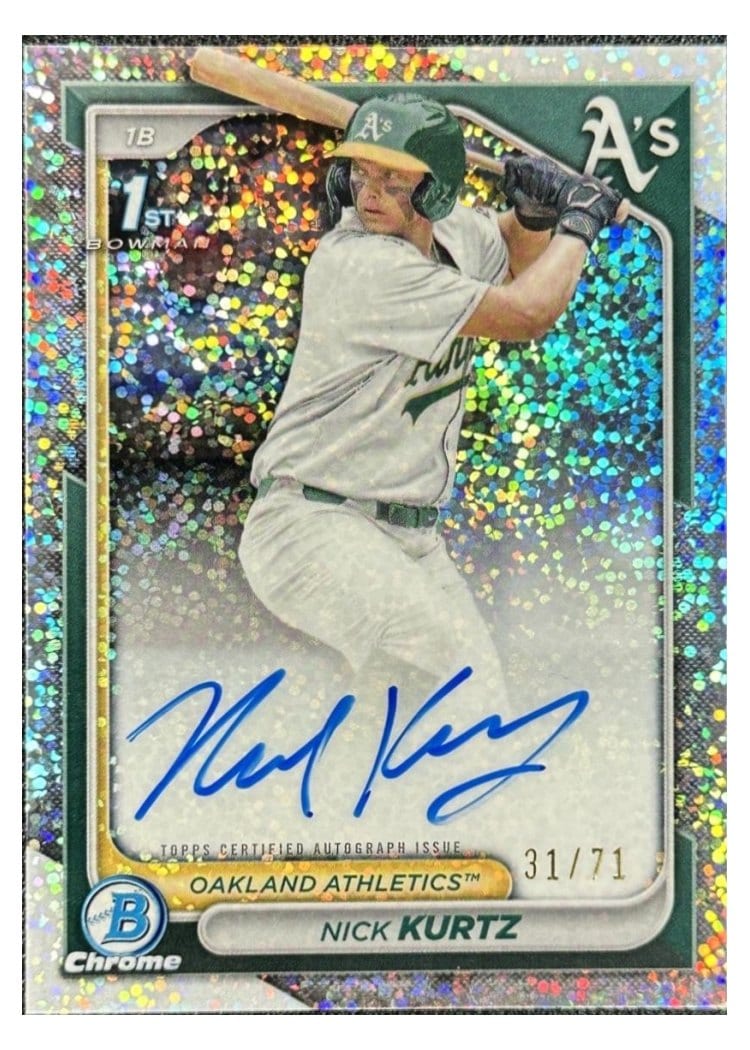 2024 Bowman Draft Chrome Prospect Autograph Nick Kurtz #CPA-NK card