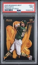 2025 Bowman's Best Strokes of Gold Nick Kurtz #SG-4 card