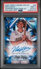 2025 Topps Chrome Update Sapphire Sapphire Selections Autographs Nick Kurtz #SSA-NK card