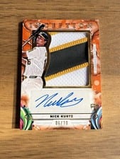 2025 Topps Inception Inception Autograph Jumbo Patch Nick Kurtz #IAJP-NK