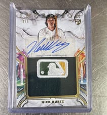 2025 Topps Inception Inception Autograph Jumbo Relic Hat Nick Kurtz #IAJH-NK