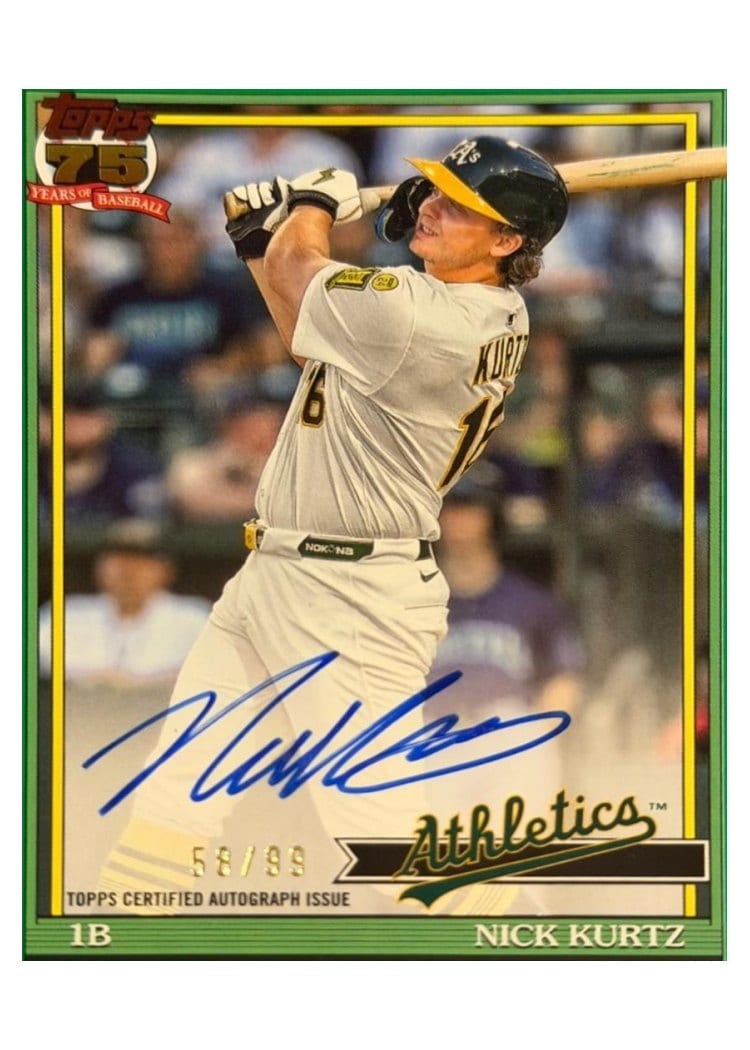 2026 Topps 1991 Topps Autographs Nick Kurtz #91A-NK card