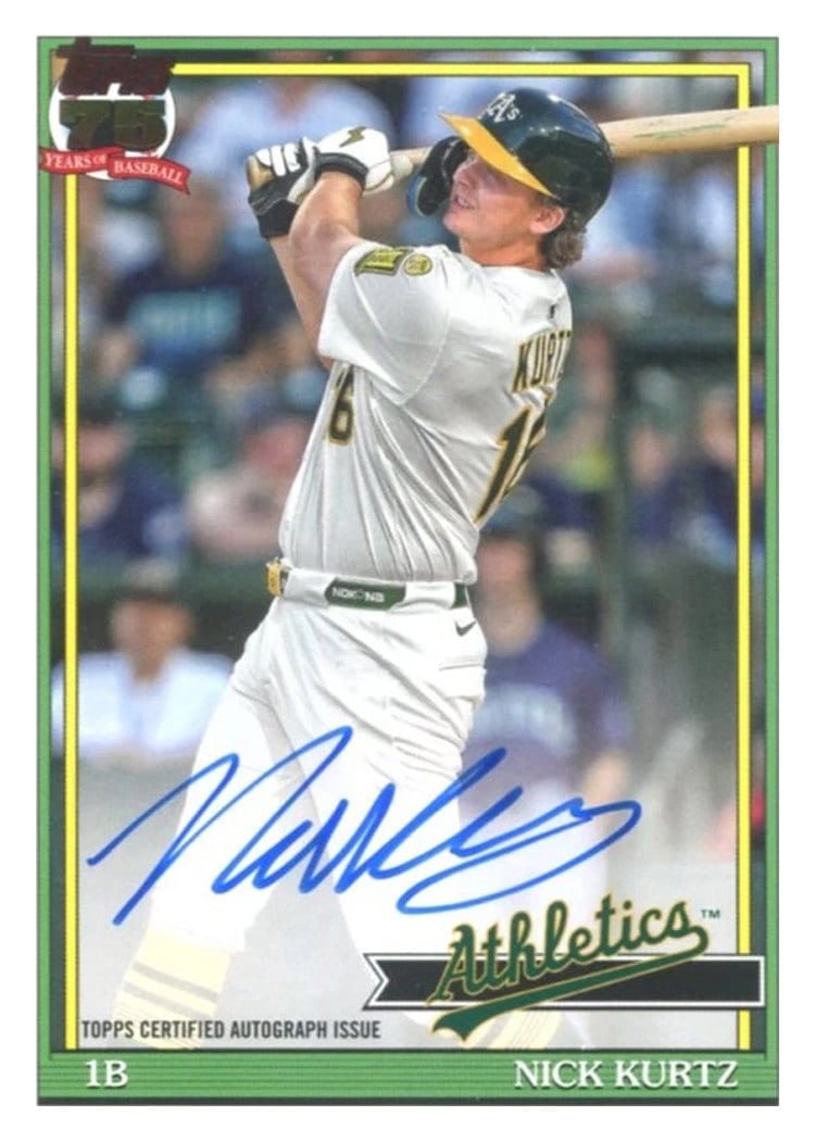 2026 Topps 1991 Topps Autographs Nick Kurtz #91A-NK card