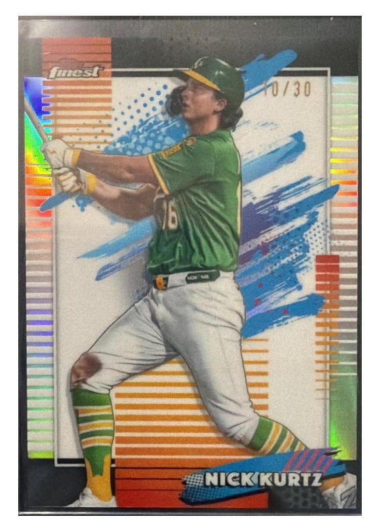 2026 Topps Finest Nick Kurtz White Refractor #176 card