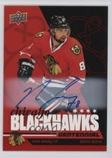 2025-26 Upper Deck Chicago Blackhawks Centennial Red Hot Autos Nick Leddy #92 card