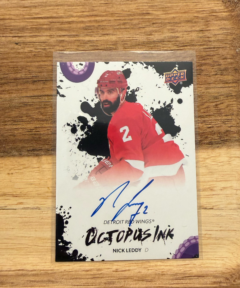 2025-26 Upper Deck Detroit Red Wings Centennial Octopus Ink Nick Leddy #OI-NL card