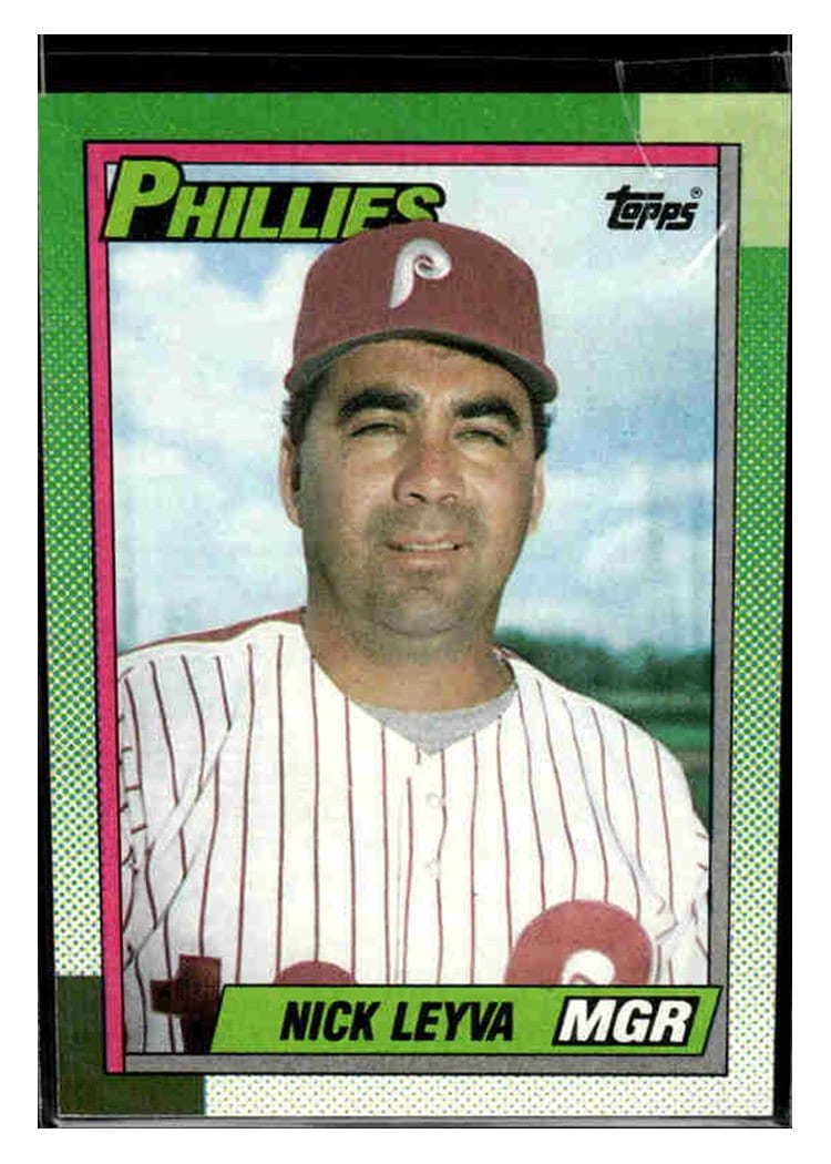 1990 Topps Base Set Nick Leyva #489 card