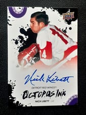 2025-26 Upper Deck Detroit Red Wings Centennial Octopus Ink Nick Libett #OI-LI card