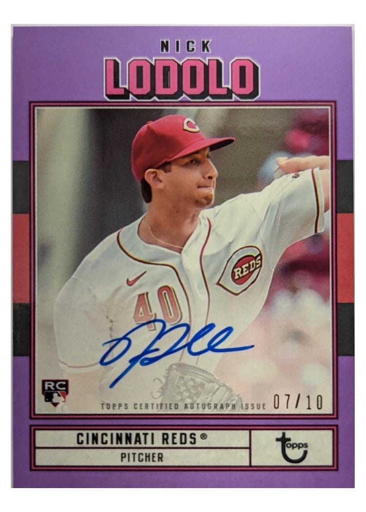 2022 Topps Brooklyn Collection Autographs Nick Lodolo #AC-NL card