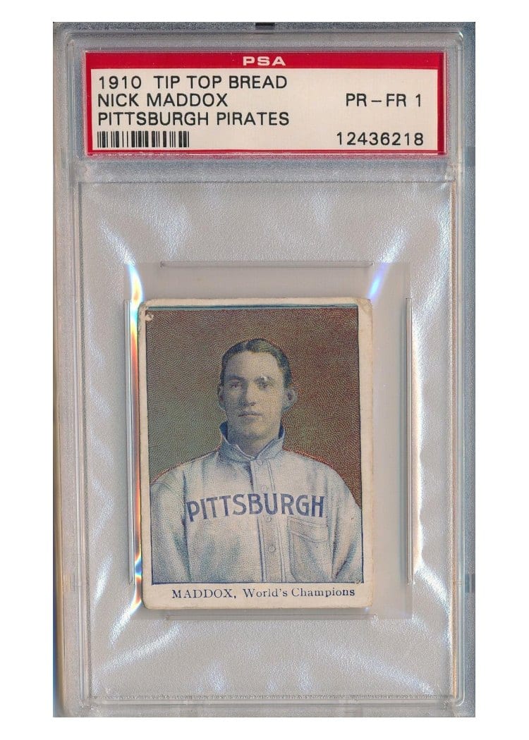 1910 Tip Top Bread Pittsburgh Pirates Nick Maddox card