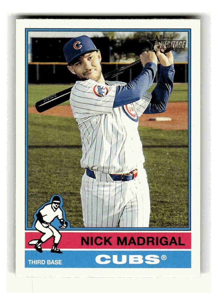 2025 Topps Heritage Base Set Nick Madrigal #375 card
