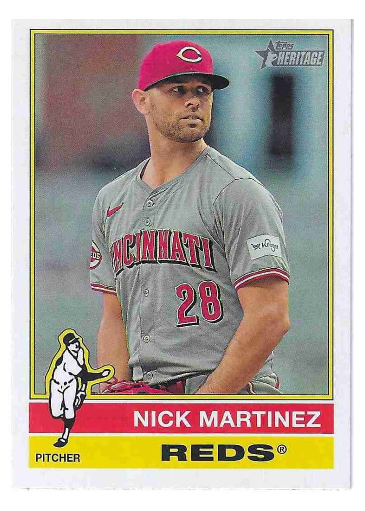 2025 Topps Heritage Base Set Nick Martinez #444 card