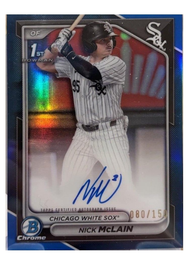 2024 Bowman Draft Chrome Prospect Autographs Nick McLain #CPA-NM card