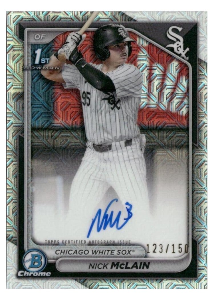 2024 Bowman Draft Chrome Prospect Autographs Nick McLain #CPA-NM card