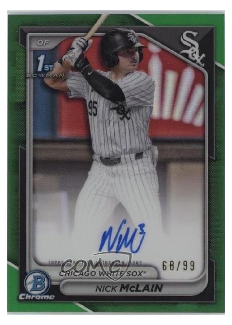 2024 Bowman Draft Chrome Prospect Autographs Nick McLain #CPA-NM card