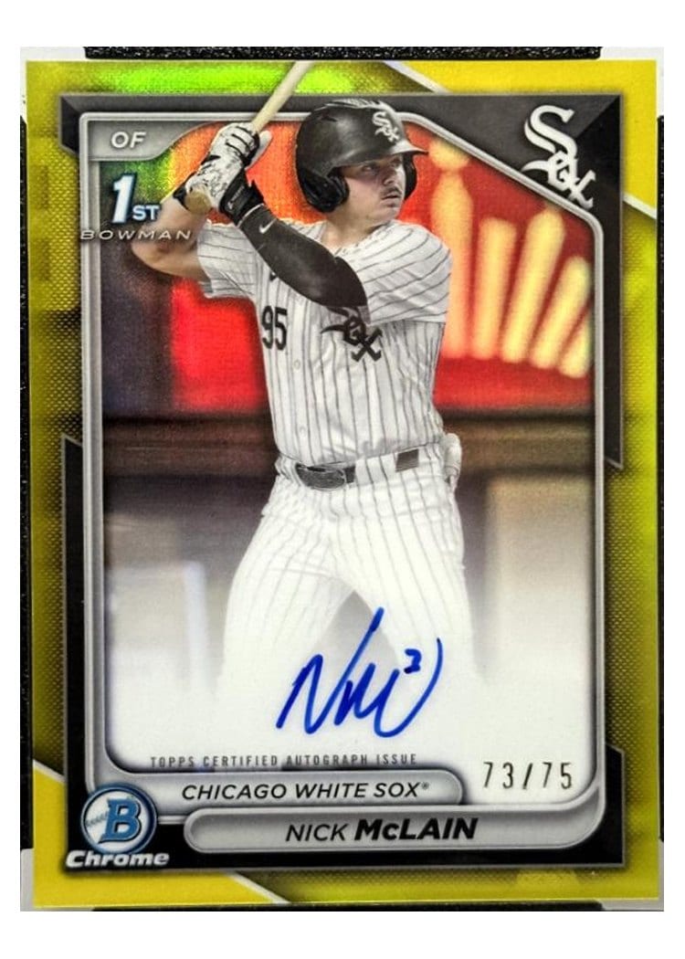 2024 Bowman Draft Chrome Prospect Autographs Nick McLain #CPA-NM card