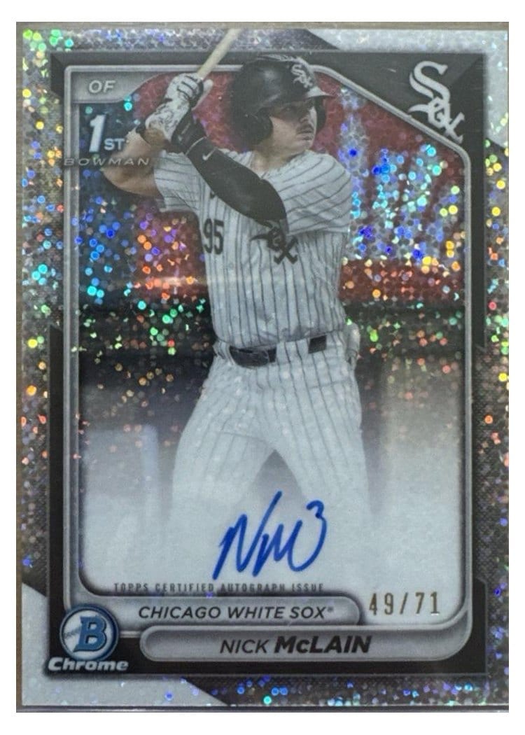 2024 Bowman Draft Chrome Prospect Autographs Nick McLain #CPA-NM card