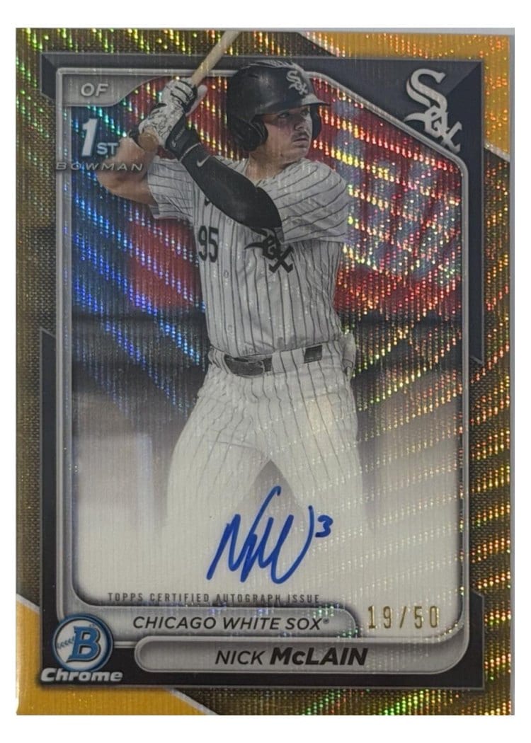 2024 Bowman Draft Chrome Prospect Autographs Nick McLain #CPA-NM card