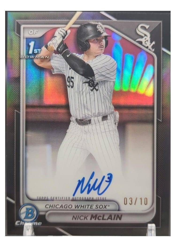 2024 Bowman Draft Chrome Prospect Autographs Nick McLain #CPA-NM card