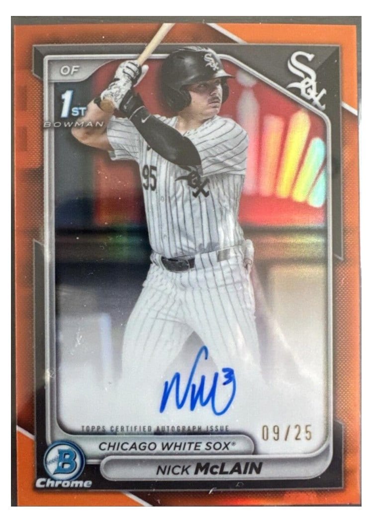 2024 Bowman Draft Chrome Prospect Autographs Nick McLain #CPA-NM card